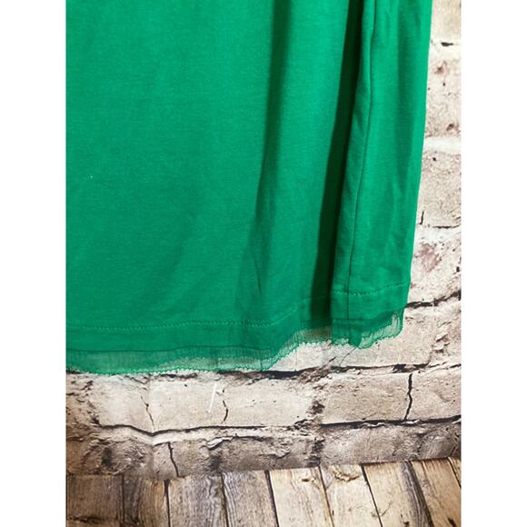 Hoss Intropia Dress Womens Medium Kelly Green Asymmetric Sleeve Bow Tie Stretch - Picture 9 of 16